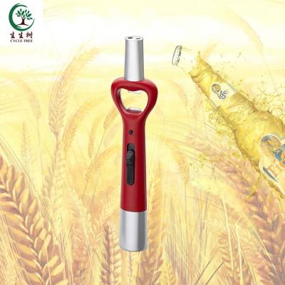 China Wholesale Design Bottle Opener Barbecue Gas Flame Igniter Multifunctional Fancy Butane Refillable Lighter Igniter With Flashlight for sale