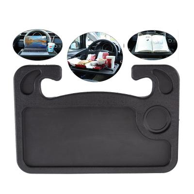 China Luxury Car Steering Wheel Table Vehicle Seat Mount Notebook Laptop Eating Desk Food Eating Tray Black Color for sale