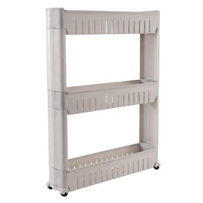 China Serving Organizer Stored Slide Out Storage Tower Shelf Laundry Kitchen Bathroom Trolley Slim Rolling Trolley for sale