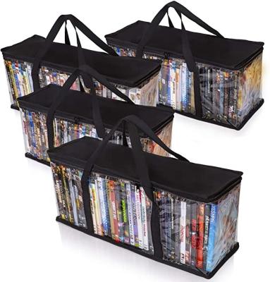 China Large Capacity Storage Bag Viable Transparent Stands For CD Book Video Games for sale