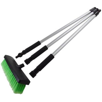 China Garden Water Resistant Extendable Broom Telescopic Water Broom for Garden Patio Car Wash for sale