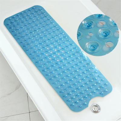 China PVC Bath Mats Non-Slip Shower Mats Bathroom Mats with Suction Cups and Drain Holes for sale