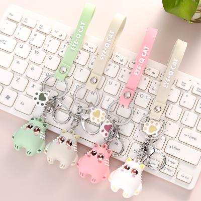 China Cute Cute Cat Keychain Couple Bag Cute Eye Ornament Small Net Red Pendant Cartoon Unisex Gift Cute for sale