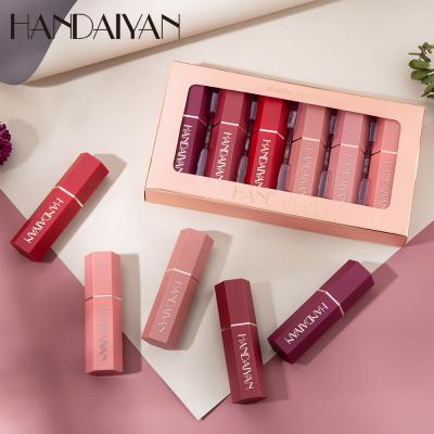 China Private Label Non-sticky Lasting Waterproof Matte Lipstick 6Pcs/Set Matte Lipstick Waterproof Lipstick Set for sale