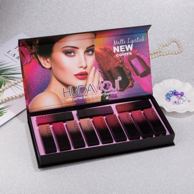 China Waterproof 12 Color Matte Lipstick Set Box Non-Stick Cup Boxed Private Label Lipstick Set for sale