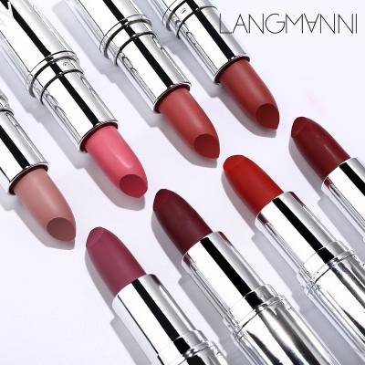 China Waterproof 8 Color Colorfast Velvet Matte Lipstick Cup Non-Stick Lipsticks Waterproof Cosmetic For Women for sale