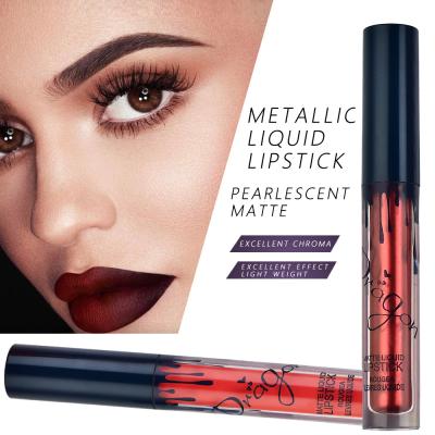 China Metallic Lipstick Matte Transparent Round Tube Lipstick Private Label Glitter Waterproof Long Lasting Liquid Lipstick for sale