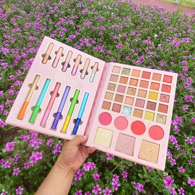 China Bright color eye shadow lip gloss makeup waterproof hudababy nude eyeshadow for sale for sale