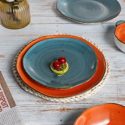 China Nordic Style Tableware Food Serving Dish Stocked Ceramic Dish for sale