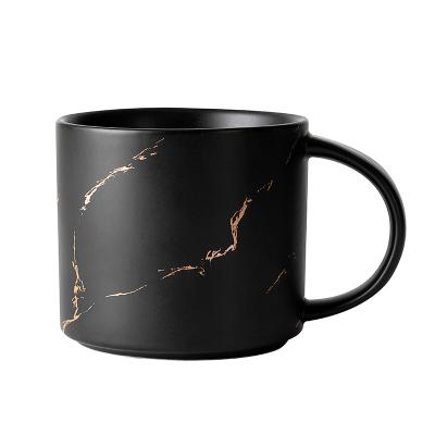 China Viable Restaurant Porcelain Matte Black Ceramic Coffee Mugs Custom Logo Cups 400ml 450ml for sale