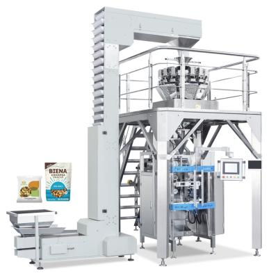 China Food Factory Price 120 Bags / Min High Speed ​​VFFS Fried Snack Food Continuous Motion Packaging Machine for sale