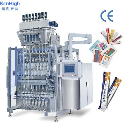 China Food 6/8/10/12 Automatic Multi Line Collagen Probiotics Granulate Pharma Pill Solid Stick Sachet Packing Machine for sale