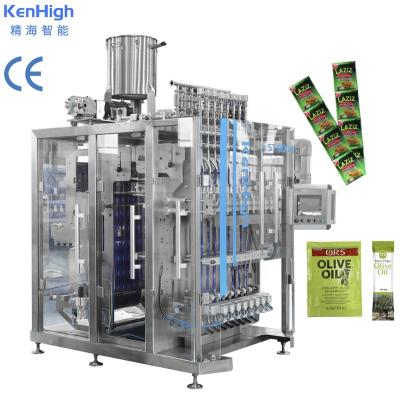 China Automatic Food Vertical 6/8/10/12 Lanes Lotion Syrup Mayonnaise Olive Oil Stickpack Multiline Liquid Filling Machine for sale