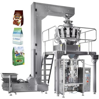 China Food Cat Litter Puffed Snack Beef High Quality Automatic Jerky Macaroni Quad Pouch Quad Seal Packaging Machine for sale