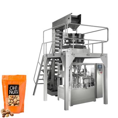 China Rotary 500g 1kg Food Bag Trail Mix Confections Pastry Premade Puffed Food Snacks Doypack Filling Packing Machine for sale