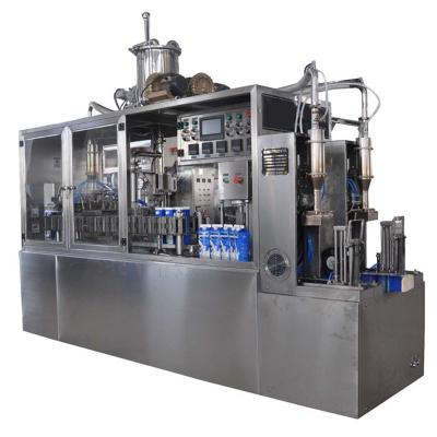 China Food 100ml 1L Stainless Steel Gable Top Carton Cream Juice Aseptic Milk Filling Machine for sale