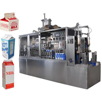 China Automatic Food Beverage 250ml 1L Gable Top Carton Box Wine Mixing Juice Passata Filling Machine for sale