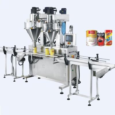 China Automatic Food Weigh Fill Seal Two Heads Masala Spices Salt Coffee Powder Flavoring Packing Machine For Bootle And Cans for sale