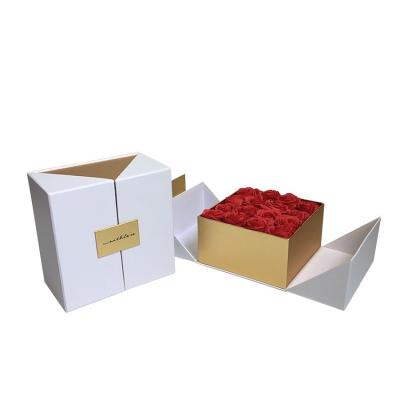 China Unique Packaging Luxury White Boxes Recycled Rose Mini Perspex Materials Flowerbox Square Paper Gift Mothers Day Boxes For Cheap Flower Box Flower for sale