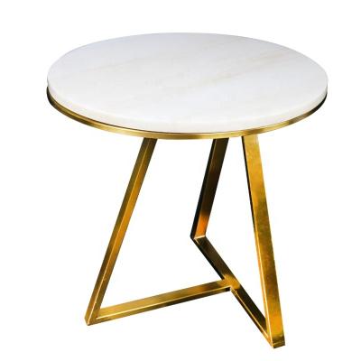 China High Quality Luxury Modern Living Room Furniture Easy Installation Stainless Steel Marble Table Dining Table Marble Coffee Table for sale