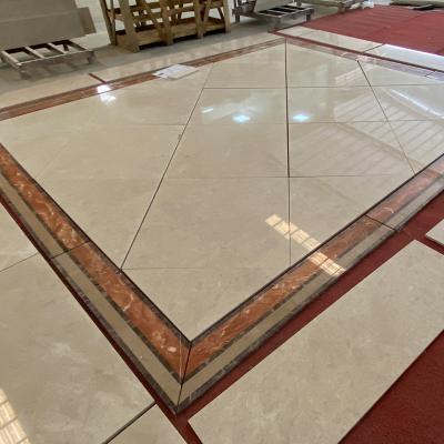 China Mateiral Yunfu Natural Factory Natural Marble Slabs Beige Cut To Size Ultram Marble Stone Tiles Crema Ultraman Ottoman Tile Marble Tiles for sale