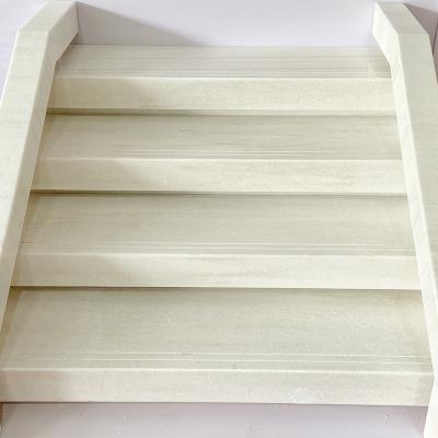 China Mateiral Natural Modern Staircase White Marble Grain Step Wooden Stairs for sale