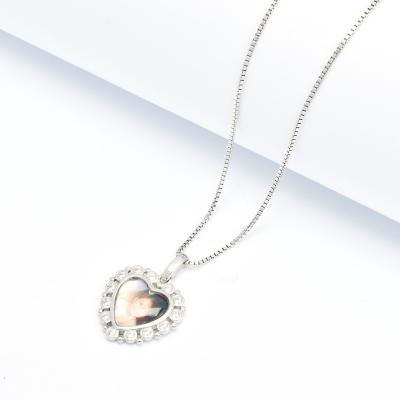 China Mothers Day Pendant Necklace Heart Pendant Necklace Accessories Women 925 Silver Classic Jewelry Crystal Necklace for sale