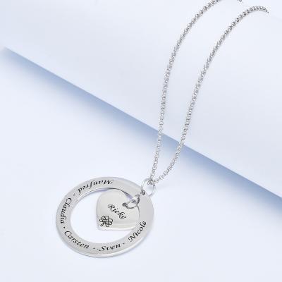 China Classic Hot Sale Quantum Pendant White Circle Pendant Black Heart Pendant for sale