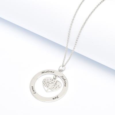 China Classic Wholesale Price Dangle Heart Tree Natural Stone CZ Diamond Pendant Silver Pendant for sale