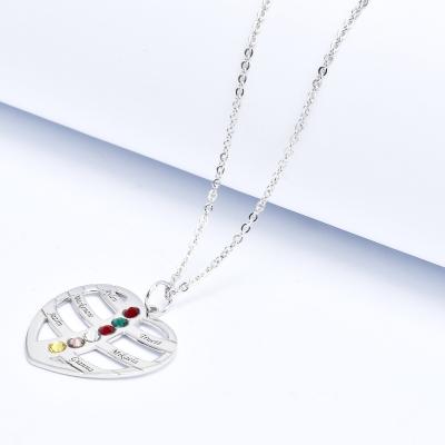 China New Design Romantic Heart Tree Family Tree Necklace Pendants Necklace Charms Chakra Necklace for sale