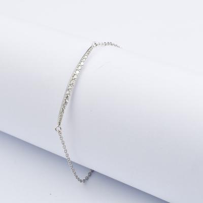 China Trendy CZ Silver Moissanite Bracelet Female Jewelry 925 Fashion Friendship Bracelet for sale