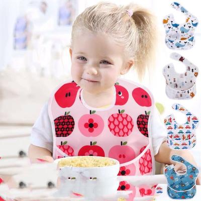 China Fashion Baby Feeding Bib Baby Rice Towel Saliva Bib Kids Pocket Dress Newborn Waterproof Saliva Pocket Washable for sale