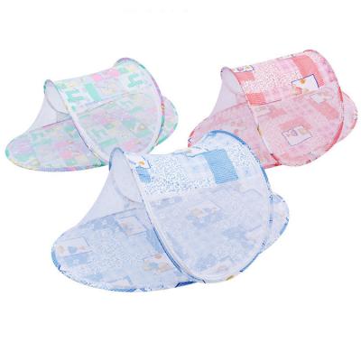 China Cartoon Printed Children's Baby Folding Free Installation Mosquito Nets, Baby Cartoon Mosquito Nets Zipper Boat Shaped Mosquito Nets for sale