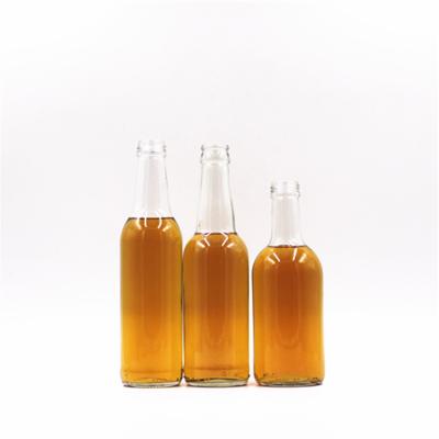 China Wholesale 33cl 330ml Clear Beverage Cap Liquor Glass-metal Beer Bottle for sale