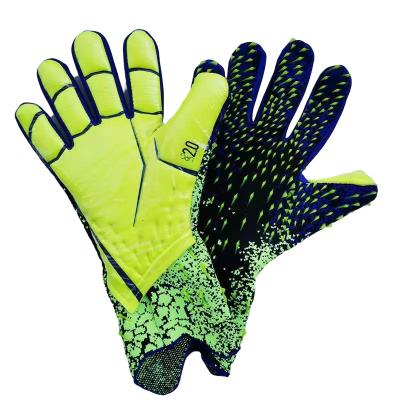 China Custom Professional Latex Goalkeeper Anti-Slip Gloves Maker Football Safety Receiver Gloves for sale