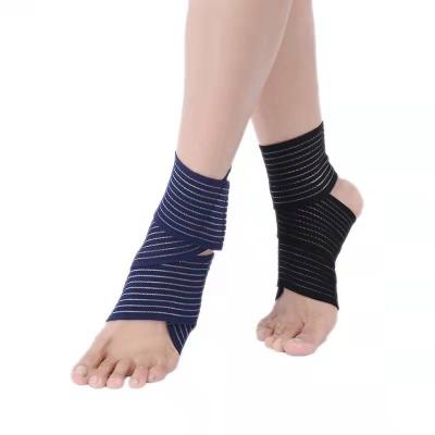 China Adjustable Elasticity Manufacturing Pressure Sports Ankle Protector Breathable Latex Fish Ribbon Ankle Brace for sale