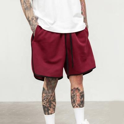 China Custom Made Anti-Wrinkle Plain Mens Summer Shorts Drawstring Elastic Waist Streetwear Casual Sweat Shorts For Men for sale