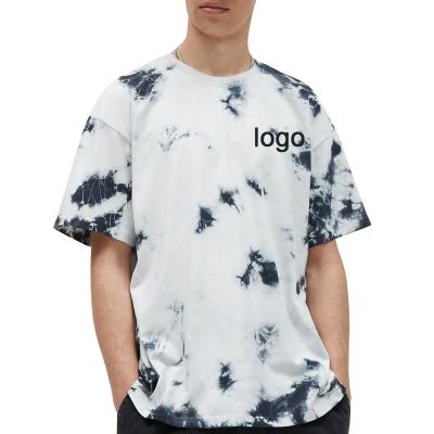 China Latest Design Anti-Wrinkle Custom Logo Cotton Men Casual 100% Tie Dye Printing T-shirt for sale