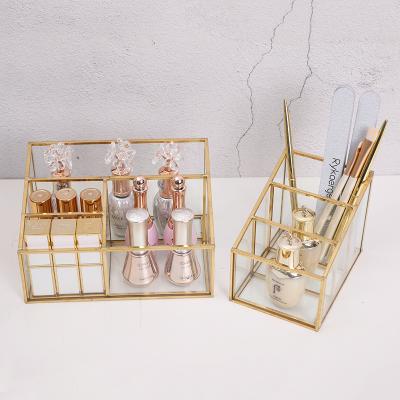 China Custom Cosmetic Clear Acrylic Cosmetic Stored Brush Holder Box Cosmetic Organizer For Household Trinket Organizer for sale