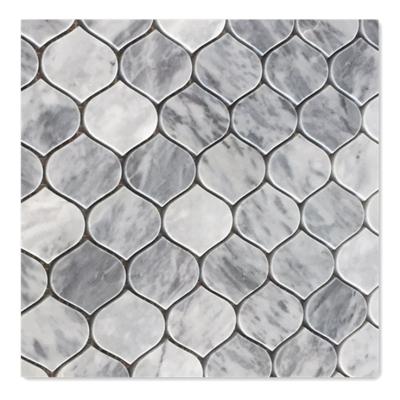 China New Modern Peach Shaped Marble Mosaic Tile,Italy Gray Marble Mosaic Interior Mosaic Background On Sale for sale