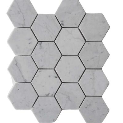 China Premium Quality Stone Arabescato Marble Flooring 2 Inch Mosaic Wall Tile for sale