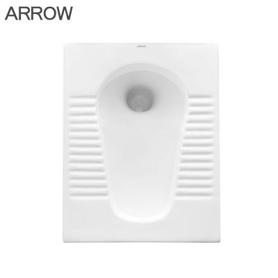 China ARROW Modern Squatting Pan S-trap Ceramic Squat Toilet WC Bathroom China Factory Supply Te koop