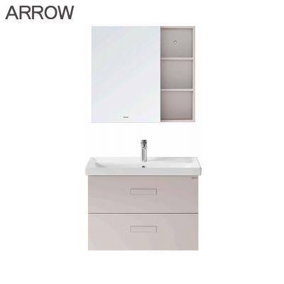 China ARROW Bathroom Cabinet Wall Hung PVC Multilayer Board Water Resistant Bathroom Vanity Combo for sale