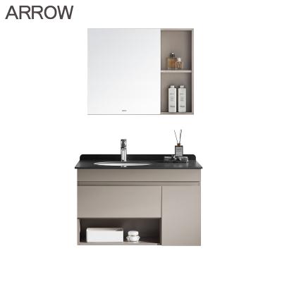 China ARROW Bathroom Vanity Combo Hotel Bathroom Vanity Cabinet Wall-hung Vanity Modern Furniture for sale