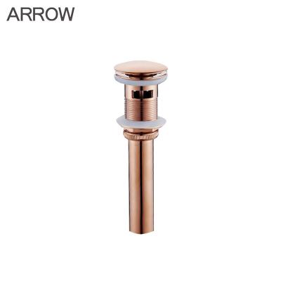 China ARROW Brass Pop Up Waste Modern Rose Gold Basin Deodorant Drain Bathroom Sanitary Hardware for sale