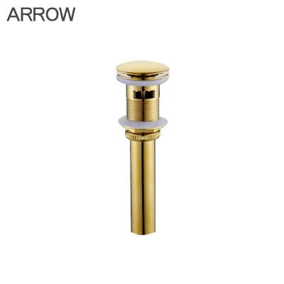 Китай ARROW Gold Pop Up Waste Toilet Basin Brass Push Down Deodorant Drain Bathroom Lavatory Hotel продается