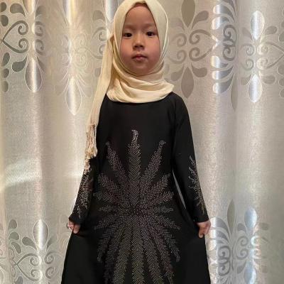 China Wholesale Long Sleeve Muslim Dress Girl Clothing Girl Abaya Prayer Muslim Dress 2022 New Design Small Clothes Kids Abayas Kaftan for sale