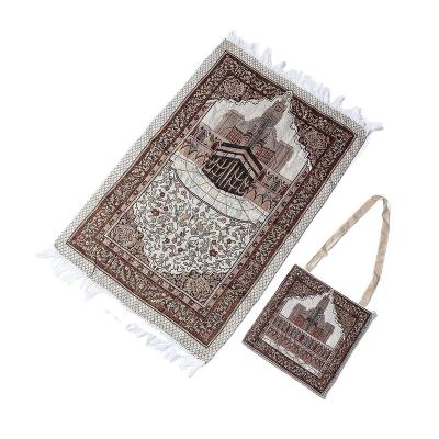 China Stain Resistant 2022 New Design Exquisite Portable Mosque Blanket High Quality Customized Muslim Prayer Mat for sale