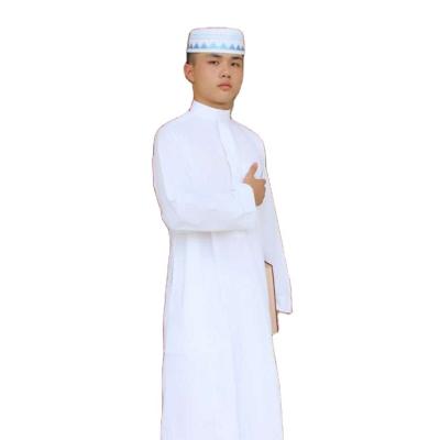 China Modest Muslimah Styling 2022 newcomer mans Islamic abaya dress polyester boy Saudi abaya long dress for muslim men for sale