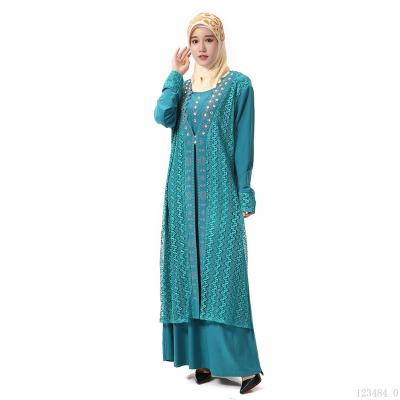 China Autumn New Hot Women's Dress 2022 Long Sleeve Slim Midi Dress Rhinestone Dress Muslim Muslim Dress Fashion for sale